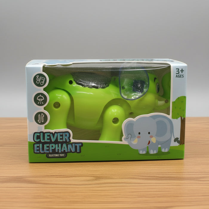 Electric Clever Elephant with Light & Music