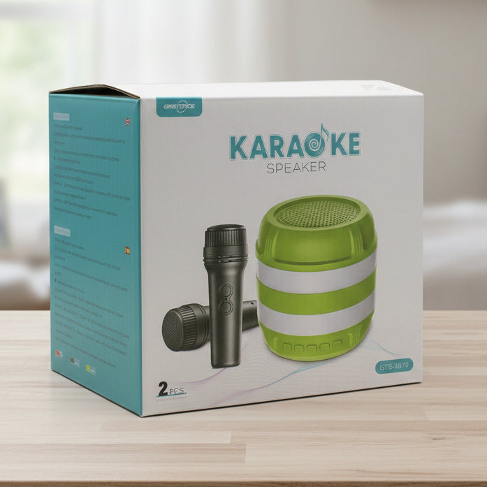 Karaoke Speaker with 2 Wireless Microphone