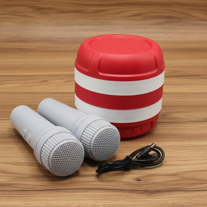 Karaoke Speaker with 2 Wireless Microphone