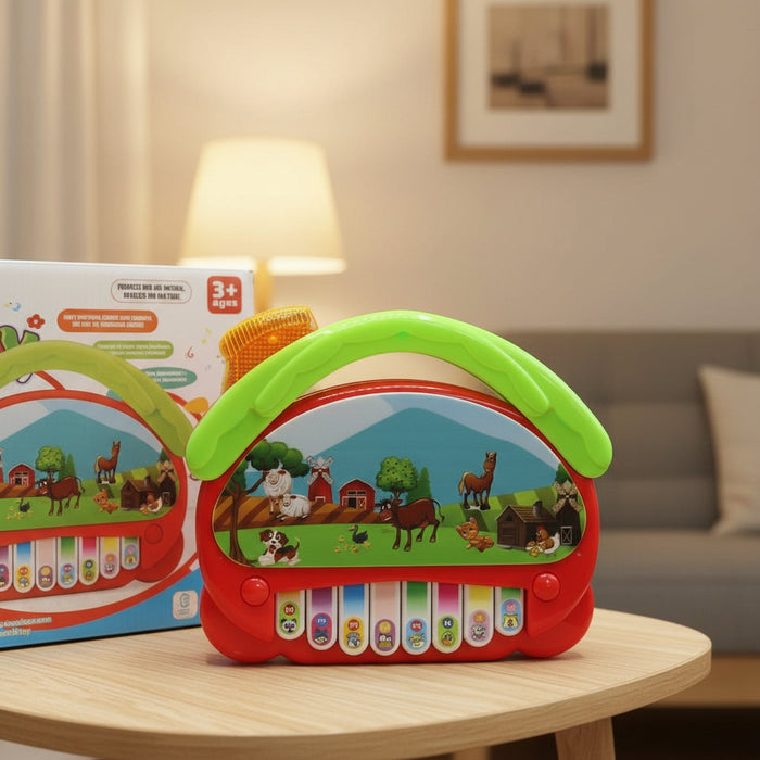 Farm House Theme Musical Piano with Lights