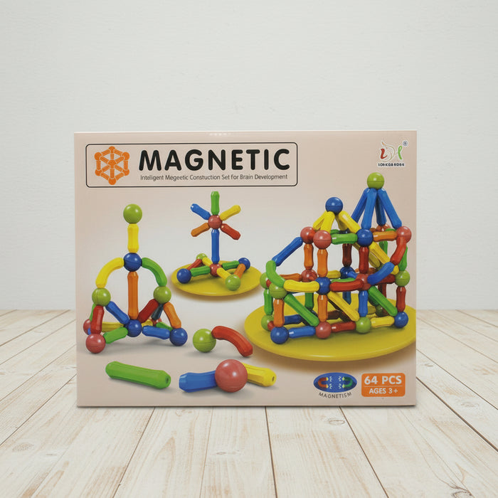 Magnetic Building Blocks Set of 64 Pieces