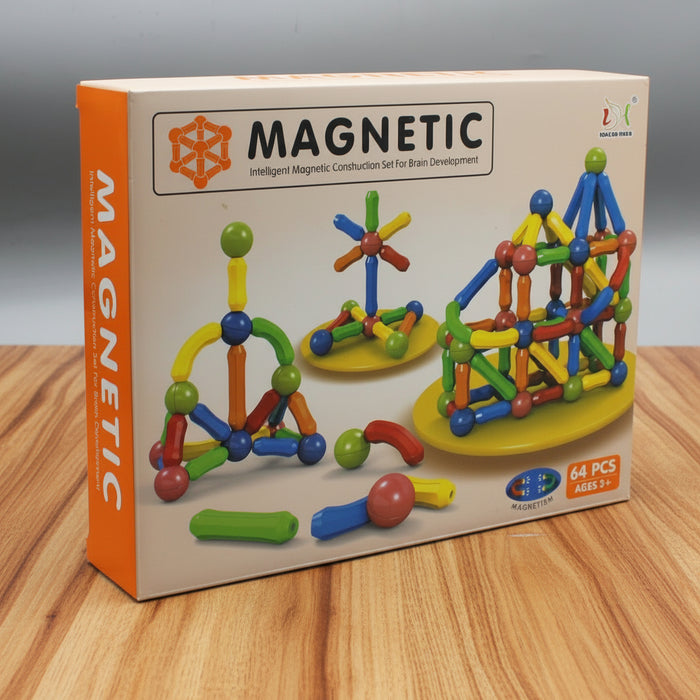 Magnetic Building Blocks Set of 64 Pieces