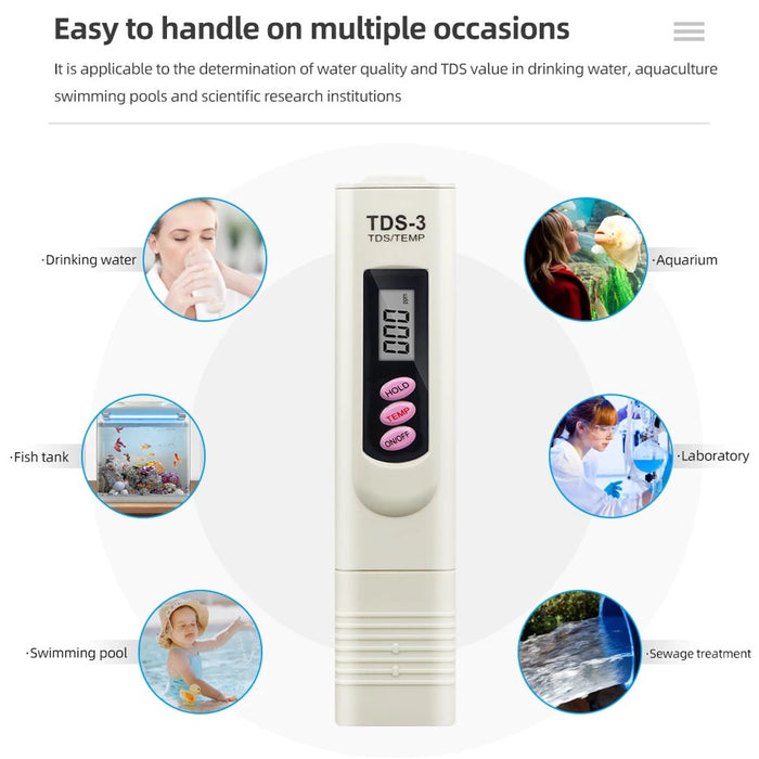 Portable Pen Digital TDS Meter Filter
