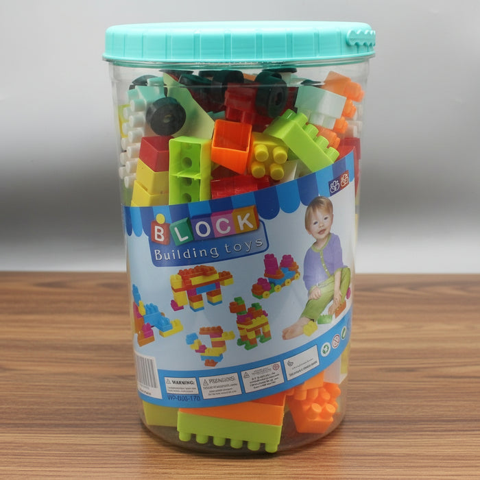 Colorful Building Blocks Bucket 170 Pieces