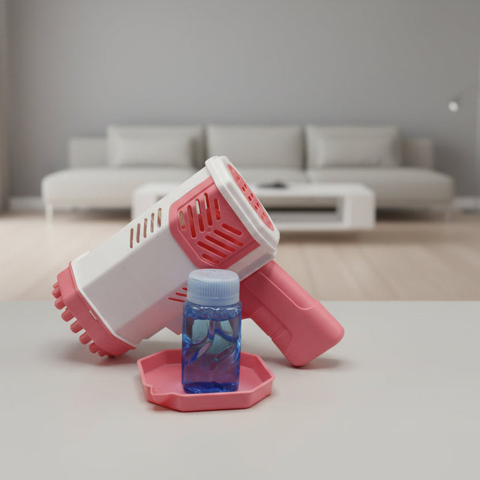 Mini Space Theme Bubble Gun with Light Effect