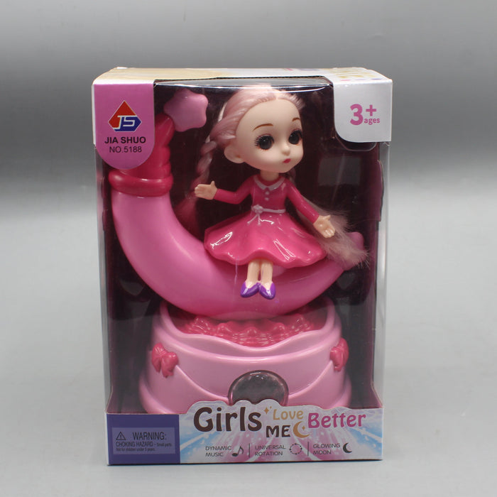 Beautiful Princess with Rotating Moon