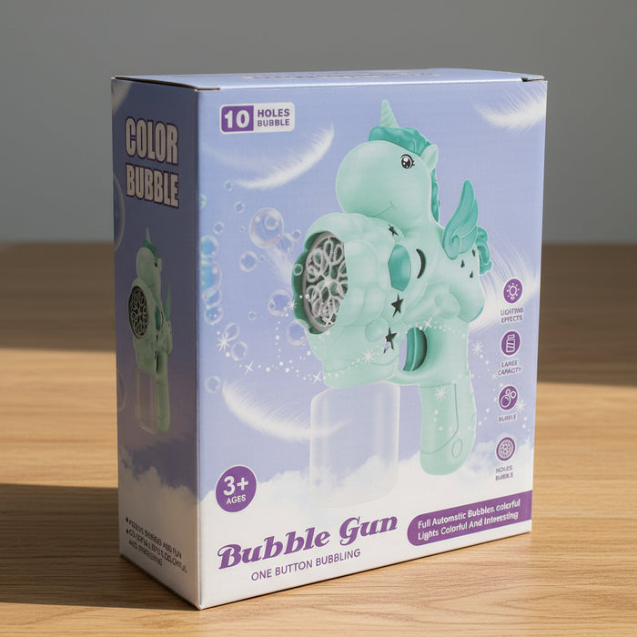 Unicorn Shape Bubble Gun with Lights