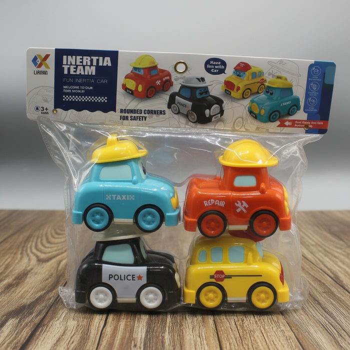 Cartoon Theme Police Friction Cars