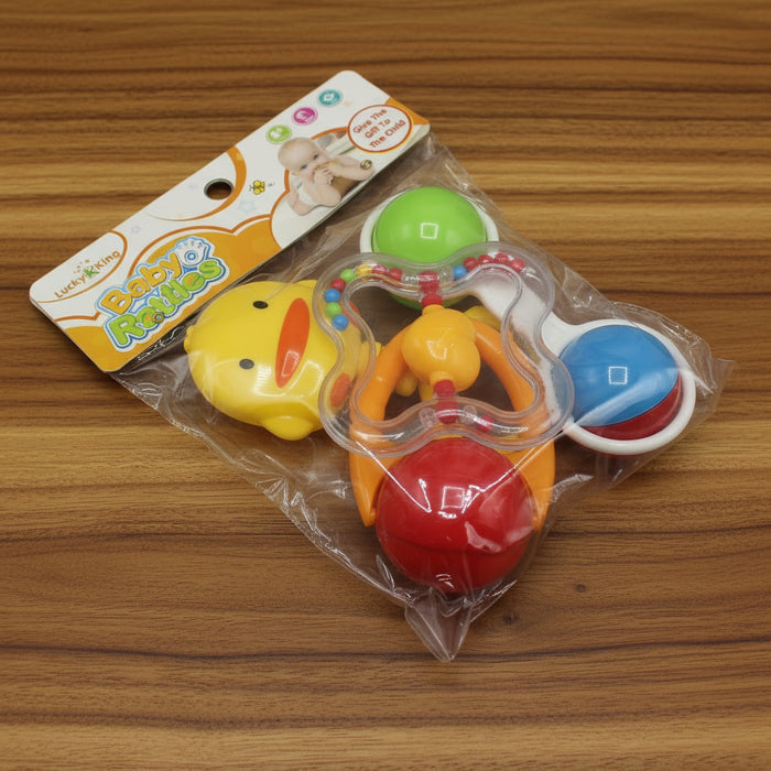 Lucky King Baby Rattles Set of 4