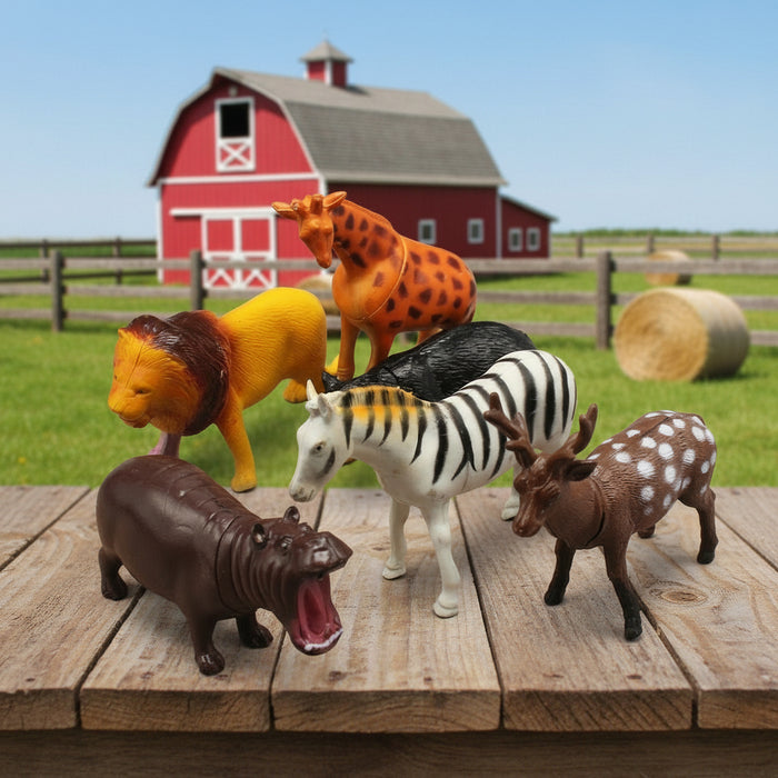 Wild Animal Zoo Set of 6