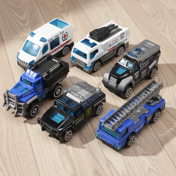Diecast Police Vehicle Pack of 6