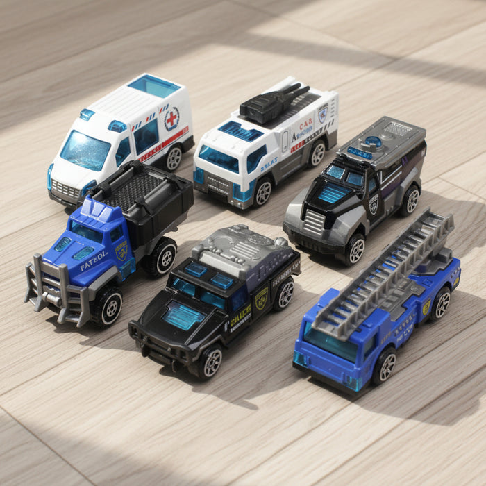 Diecast Police Vehicle Pack of 6