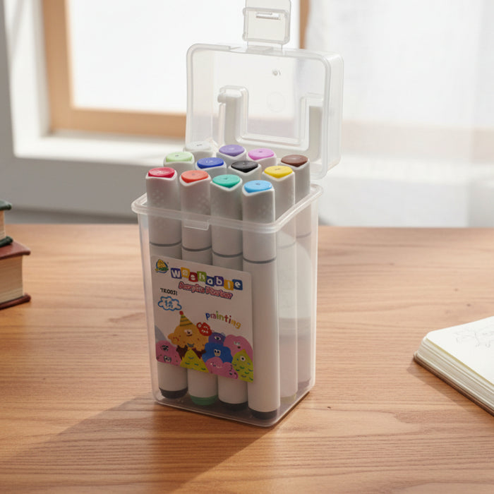 Washable Acrylic Twin Markers Pack of 12