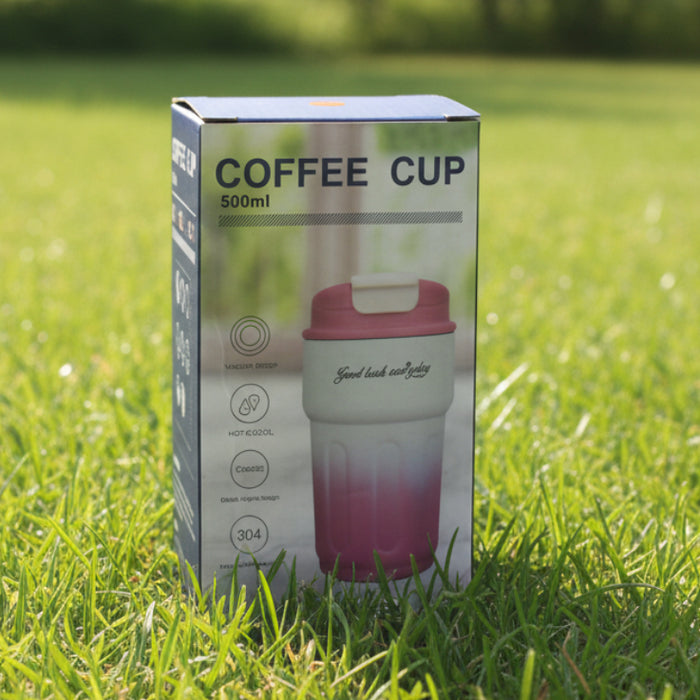 Stainless Steel Travel Mug with Straw