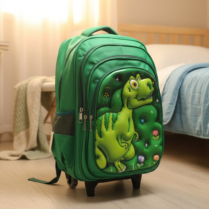 Dinosaur Theme School Trolley Bag
