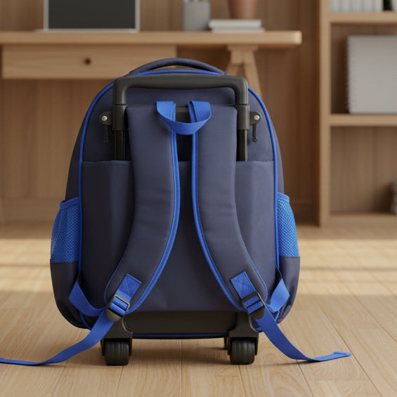 Space Man Theme School Trolley Bag