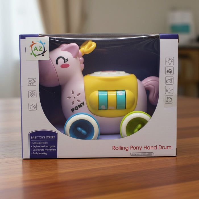 Rolling Pony Hand Drum with Light & Music