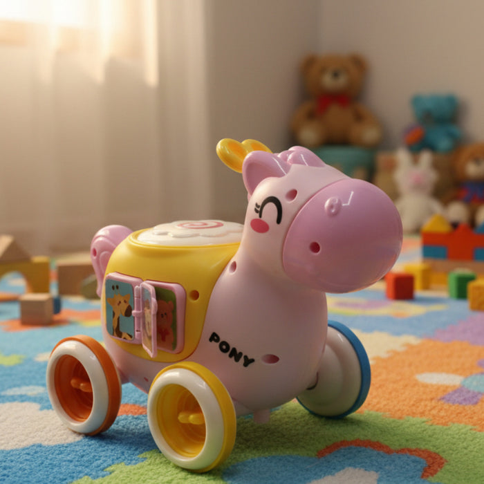 Rolling Pony Hand Drum with Light & Music