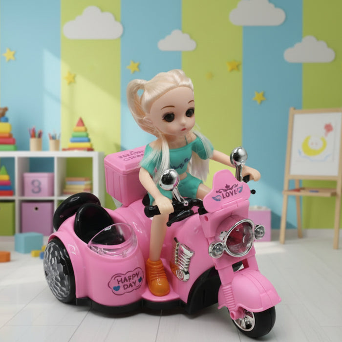 Dynamic Scooter Doll with Light & Music
