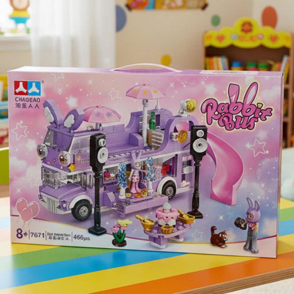Star Rabbit Bus Blocks 486 Pieces