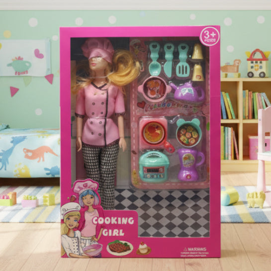 Chef Girl Doll with Kitchen Accessories