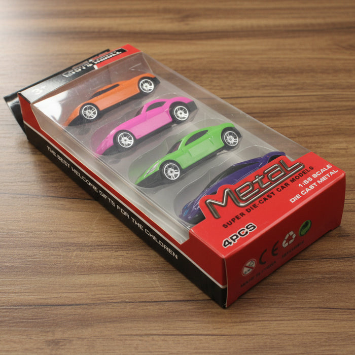 Diecast Super Model Cars Pack of 4