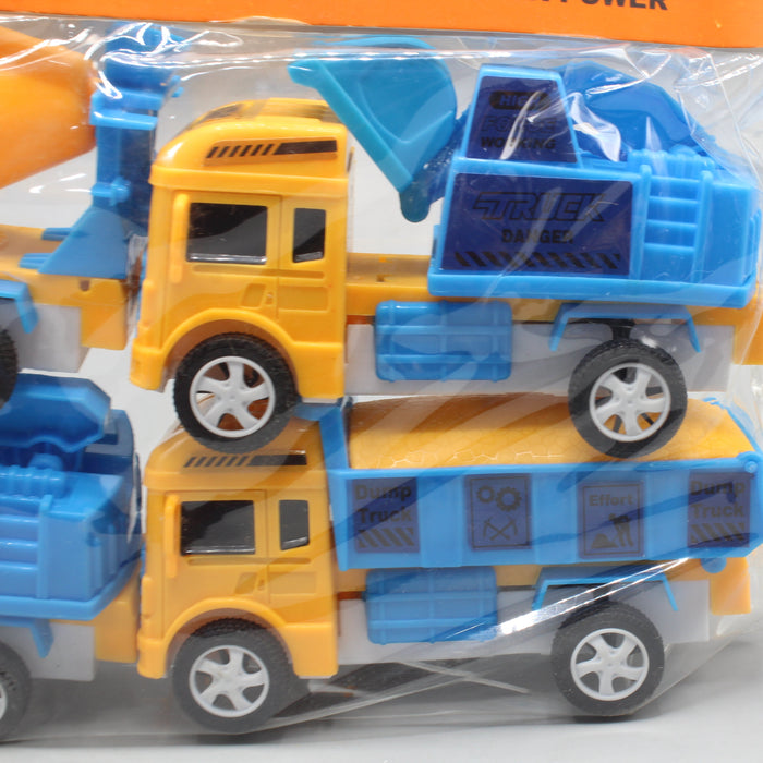 Engineering Vehicle Friction Toy Pack of 4