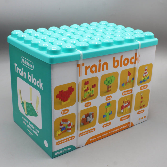 Kids Train Building Blocks Set with Storage Box