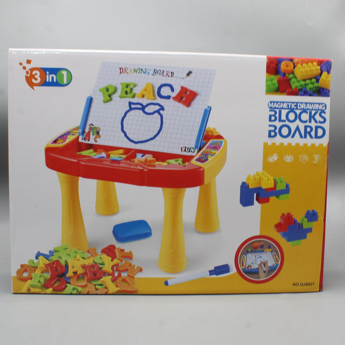 3-in-1 Magnetic Drawing Blocks Board