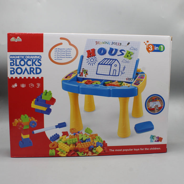 3-in-1 Magnetic Drawing Blocks Board