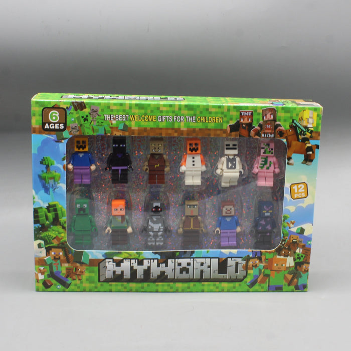 Mini Craft Figures Set of 12 Pieces