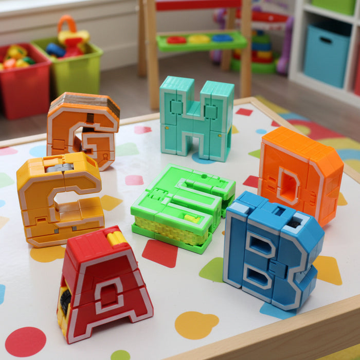 Educational Alphabet Building Blocks Briefcase
