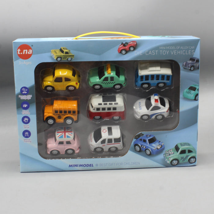 Diecast Mini Vehicles Pack of 8