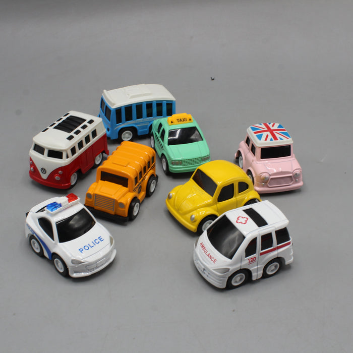 Diecast Mini Vehicles Pack of 8