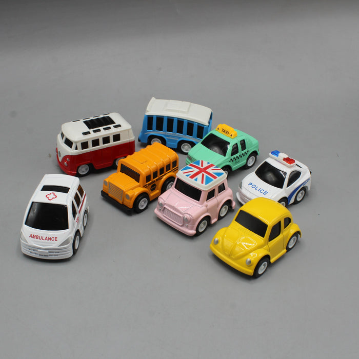 Diecast Mini Vehicles Pack of 8