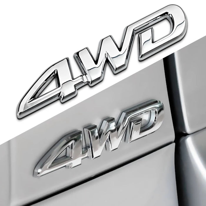Metal 4WD Displacement Emblem Badge