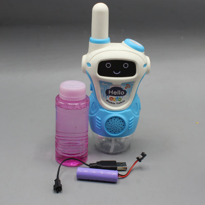 2-in-1 Rechargeable Walkie Talkie & Bubble Machine