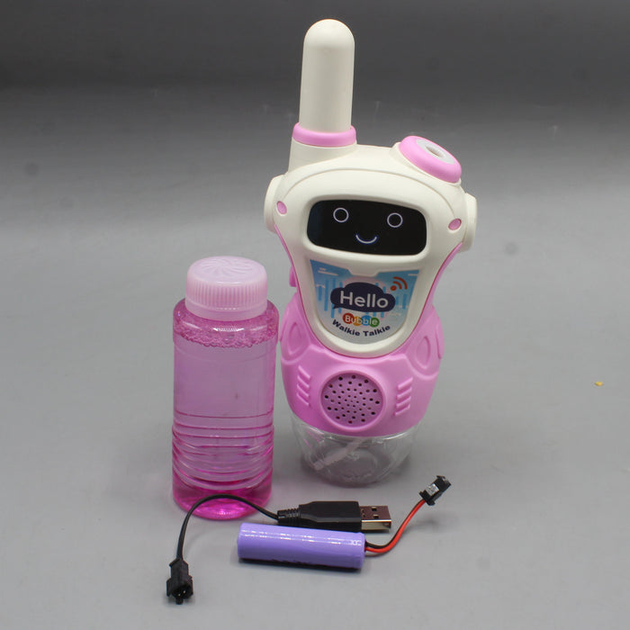 2-in-1 Rechargeable Walkie Talkie & Bubble Machine