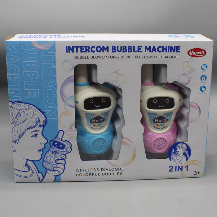 2-in-1 Rechargeable Walkie Talkie & Bubble Machine