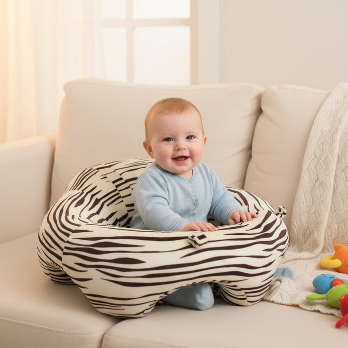 Zebra Printed Soft Baby Seater Sofa