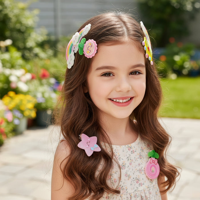 Girls Cartoon Anime Hair Pins Pack of 10