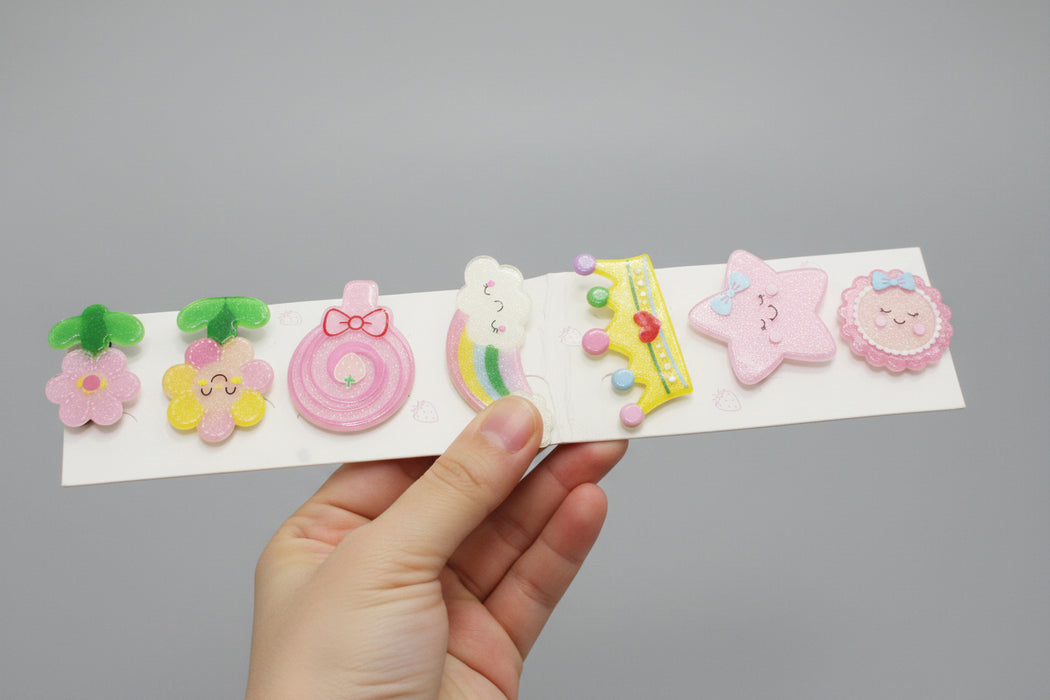 Girls Cartoon Anime Hair Pins Pack of 10