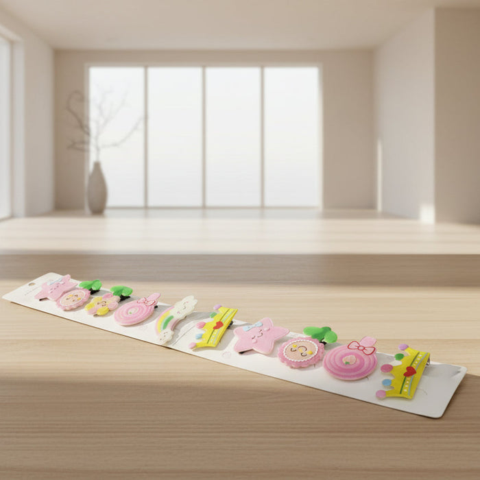 Girls Cartoon Anime Hair Pins Pack of 10