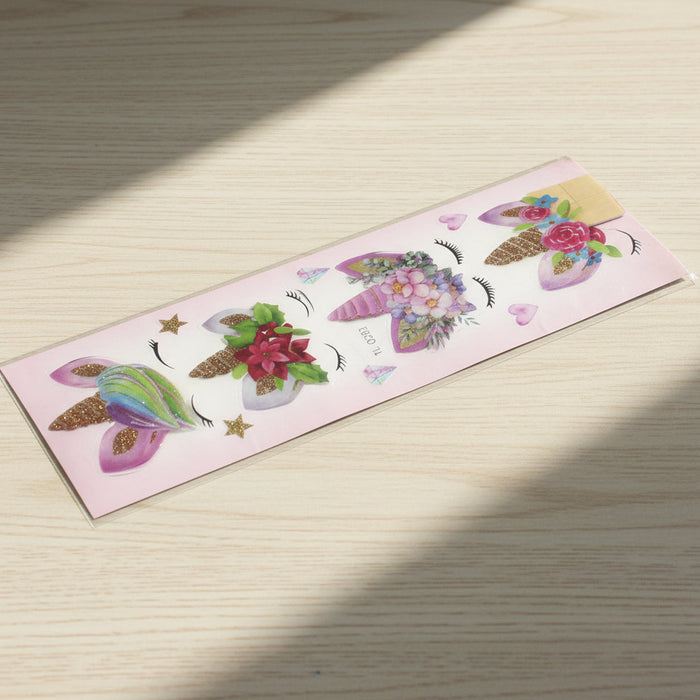 Unicorn Theme 3D Stickes
