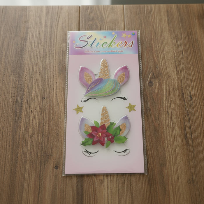 Unicorn Theme 3D Stickes