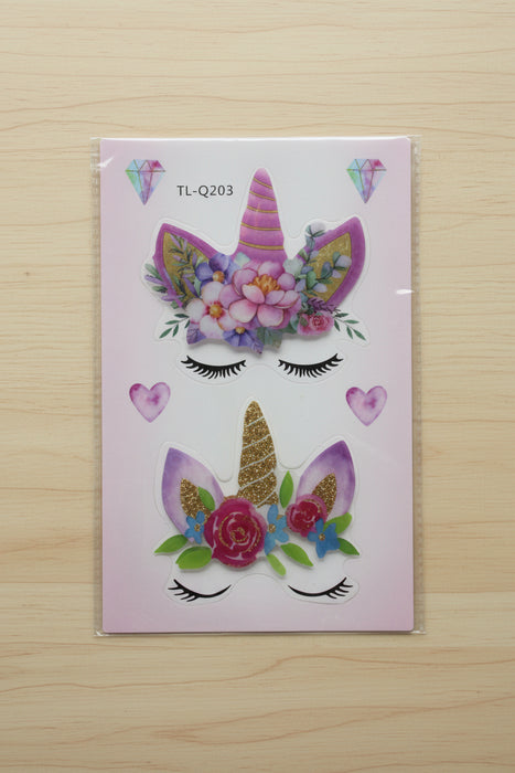Unicorn Theme 3D Stickes