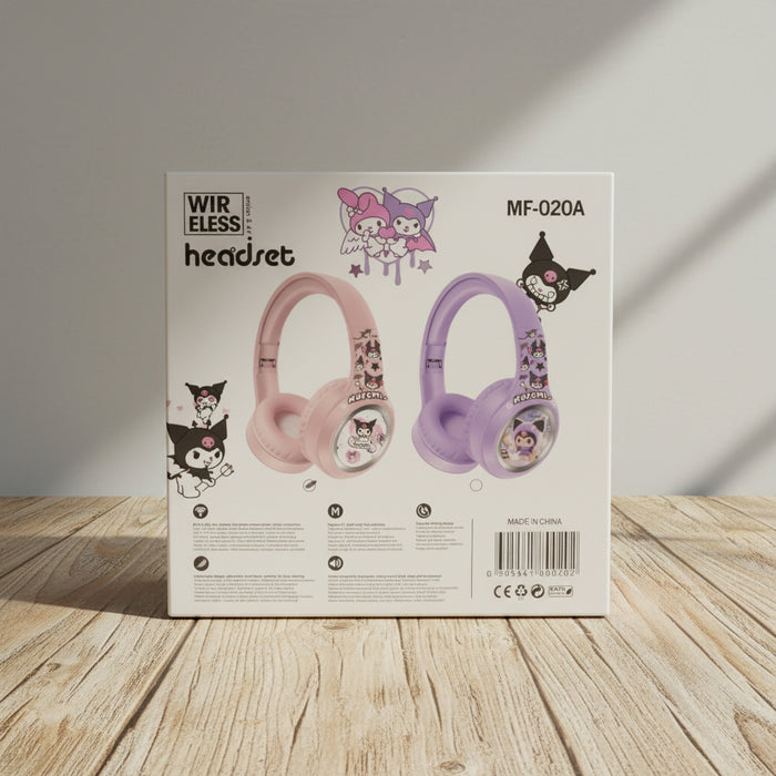 Kuromi Theme Stylish Wireless Headphone
