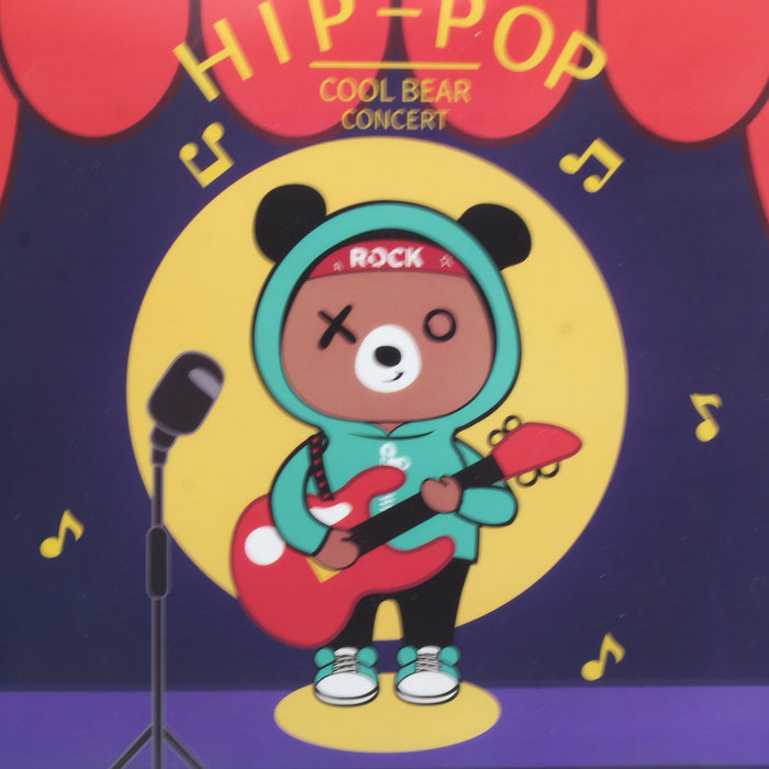 Hip Hop Rock Bear Zipper File