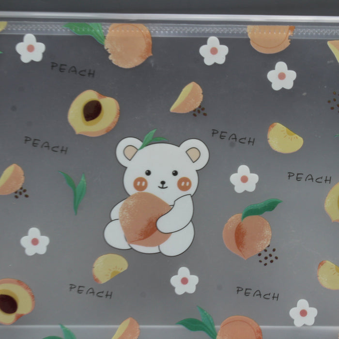 Peach Teady Theme Zipper Geometry