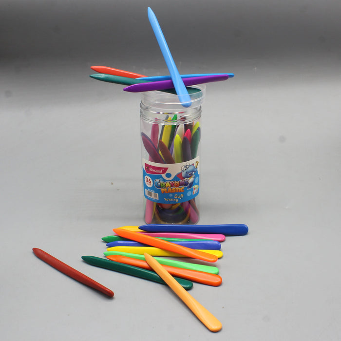 Soft Writing Plastic Crayons 36 Colors